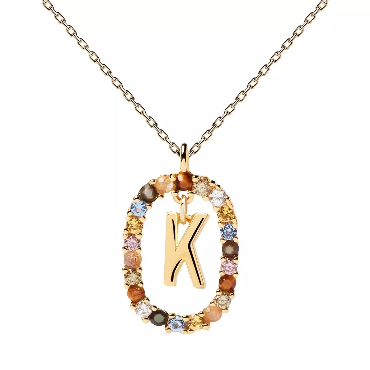PDPAOLA Necklace Letter K Yellow Gold Mittellange Halskette - Image 3