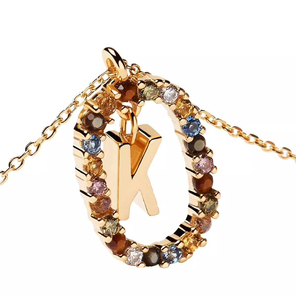 PDPAOLA Necklace Letter K Yellow Gold Mittellange Halskette - Image 2