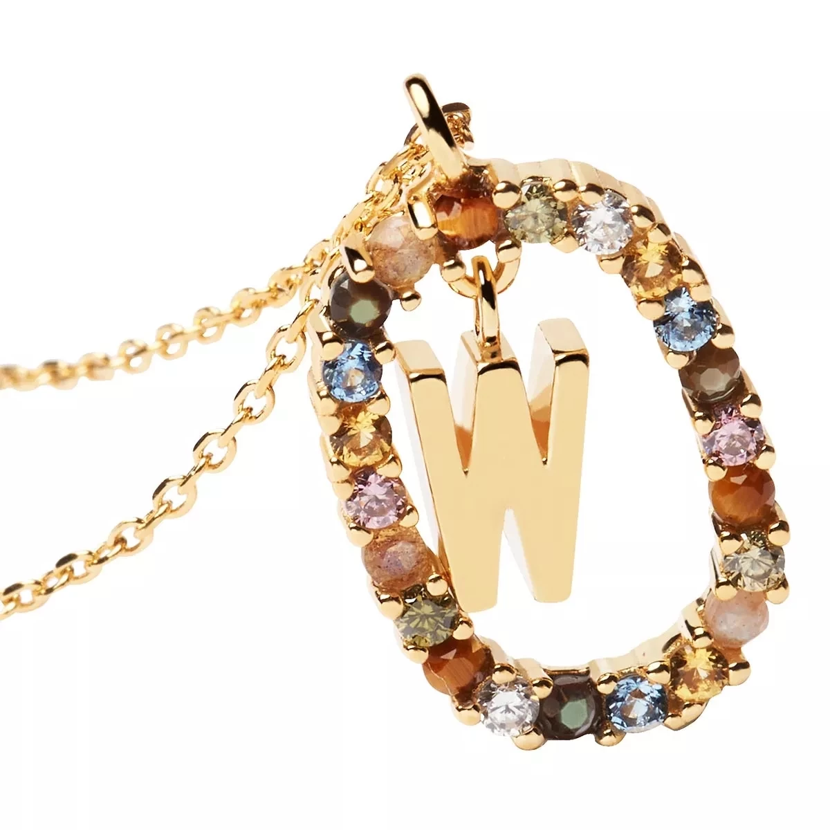 PDPAOLA Necklace Letter W Yellow Gold Mittellange Halskette - Image 2