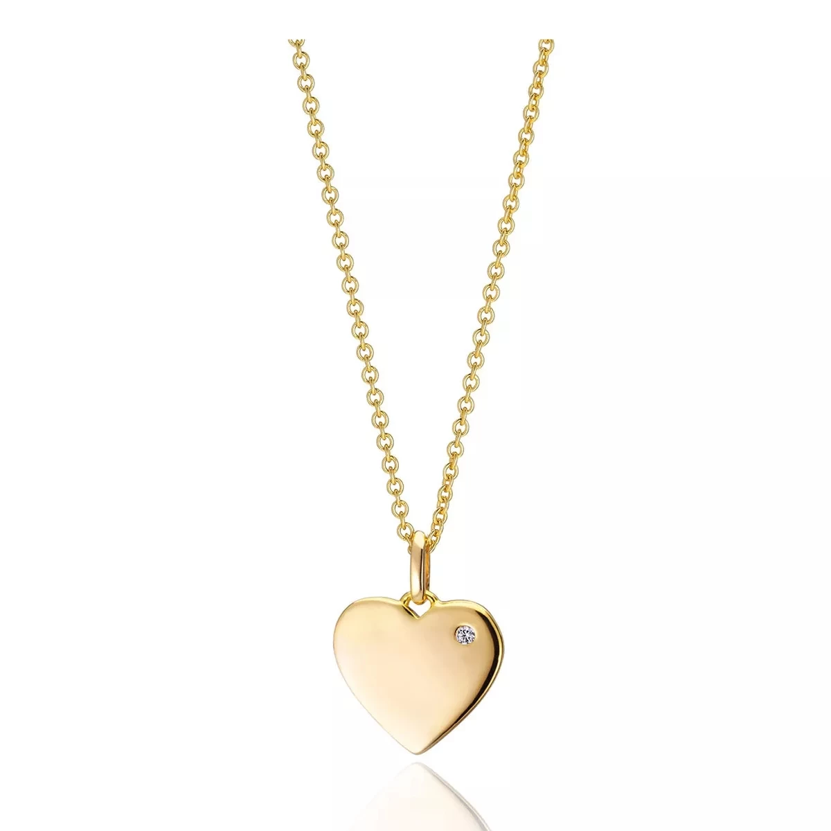 Follina Amore Pendant With Chain 18K Yellow Gold Mittellange Halskette