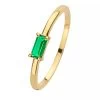 Isabel Bernard Baguette Odie 14 Karat Ring Gold Solitärring