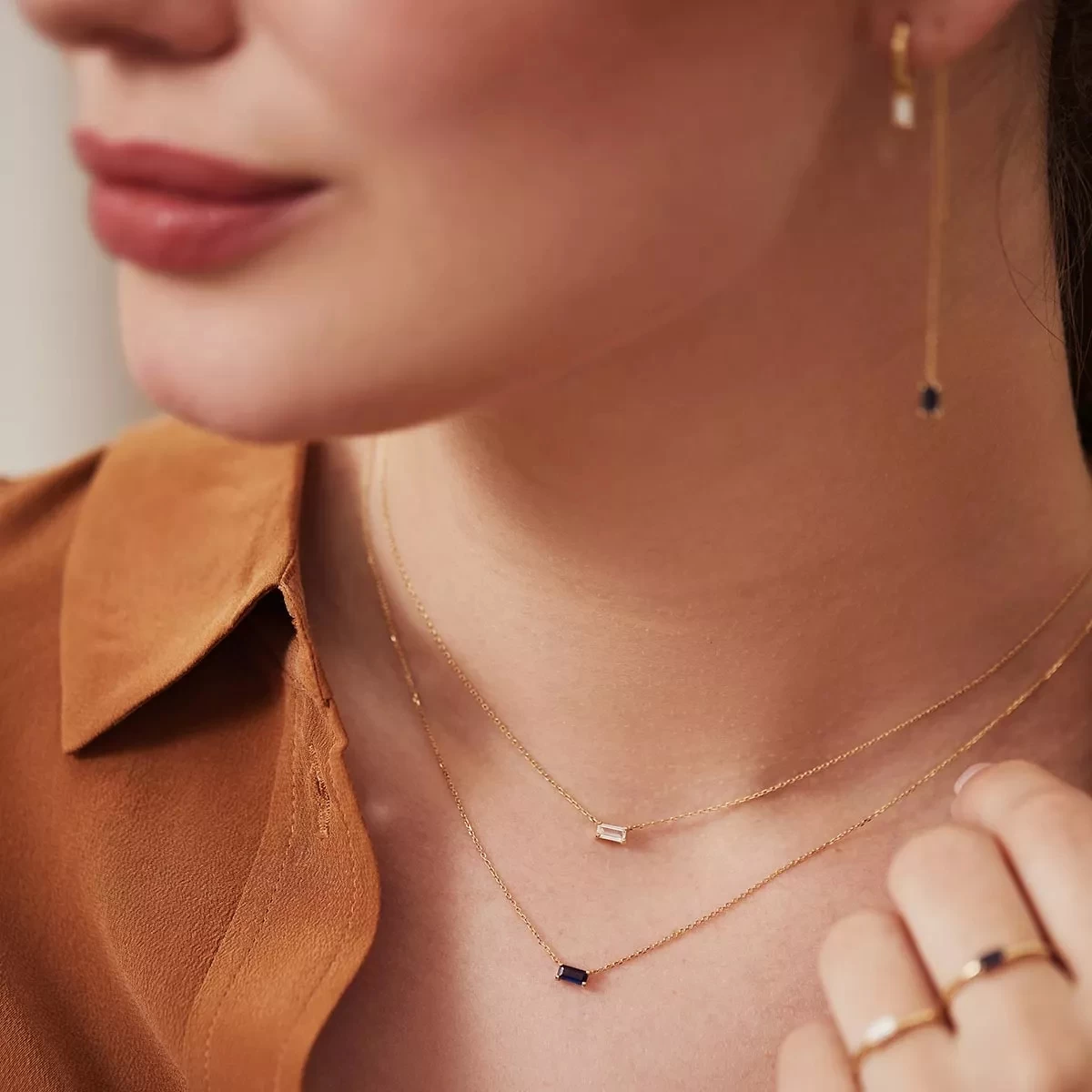 Isabel Bernard Baguette Nanon 14 Karat Necklace Gold Kurze Halskette - Image 4