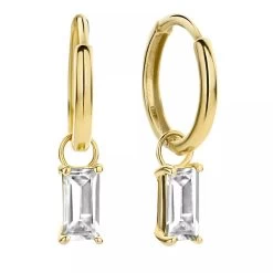 Isabel Bernard Baguette Cher 14 Karat Hoop Earrings Gold Creole
