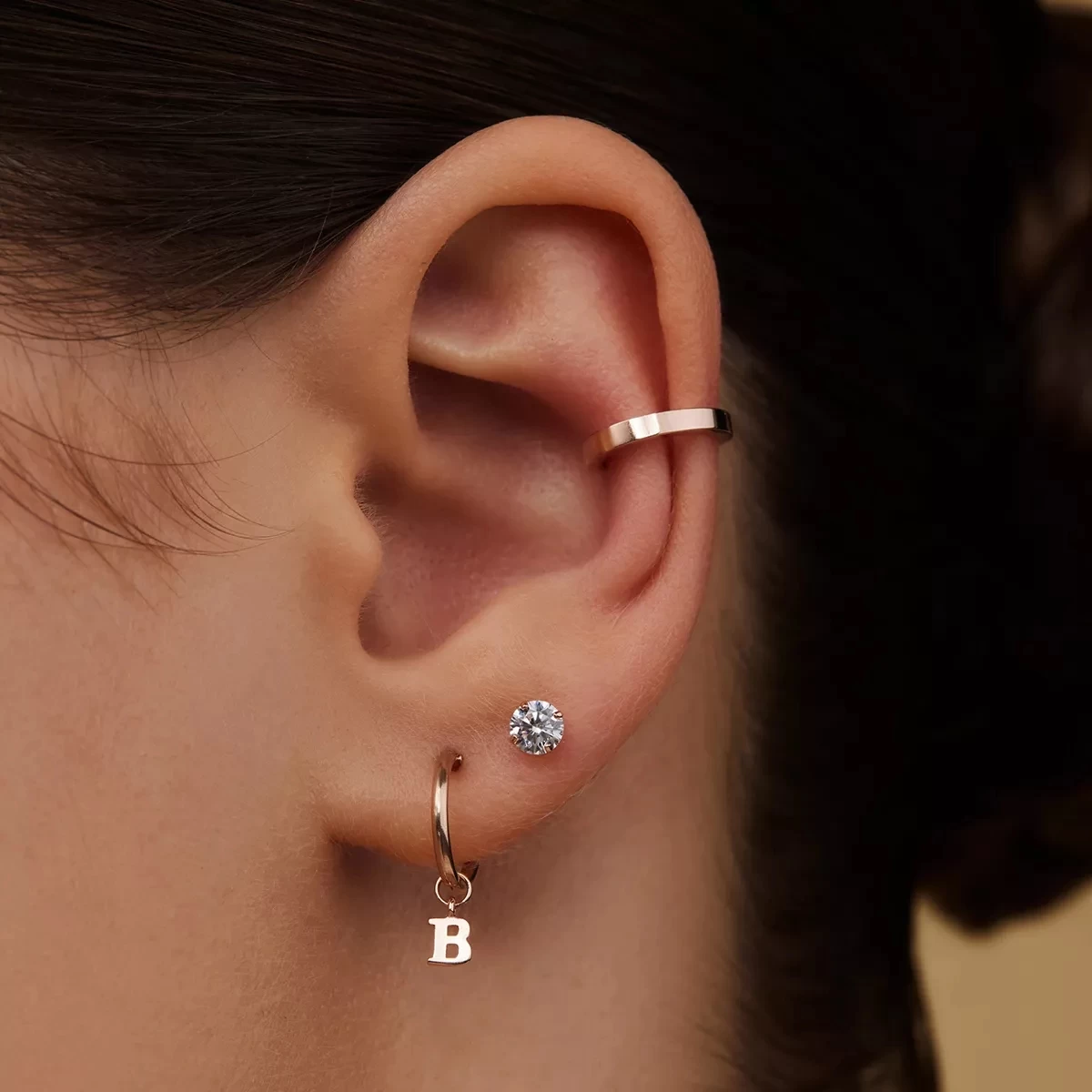 Isabel Bernard U La Concorde Dorise 14 Karat Single Hoop Rose Gold Creole - Image 2