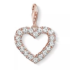 Thomas Sabo Charm Pendant Heart Rose Gold-Coloured AnhÀnger