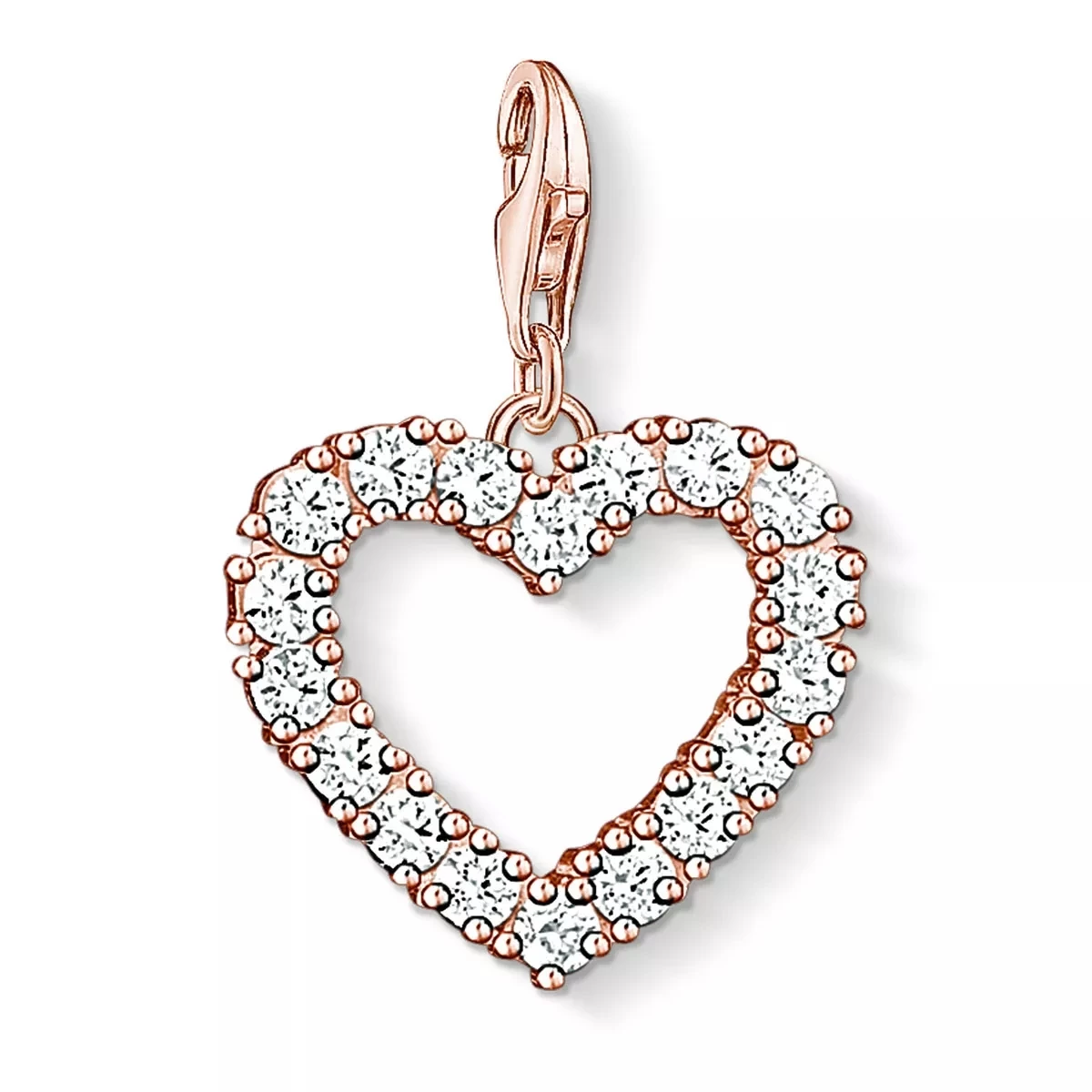 Thomas Sabo Charm Pendant Heart Rose Gold-Coloured Anhänger