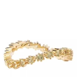 PDPAOLA Green Tide Ring Gold Eternityring