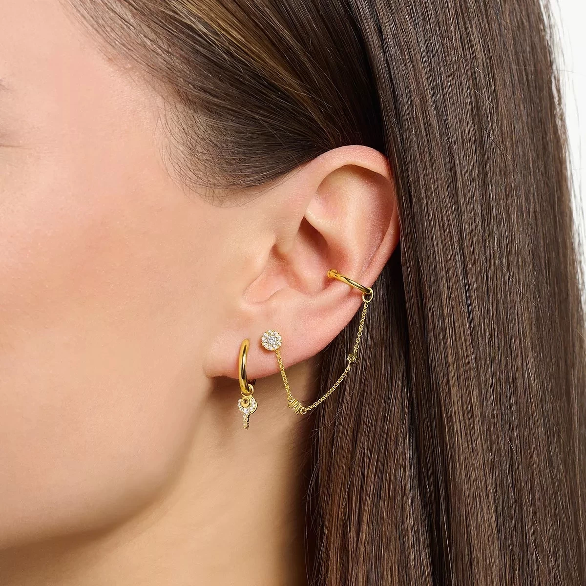 Thomas Sabo Single Hoop Gold Creole - Image 2