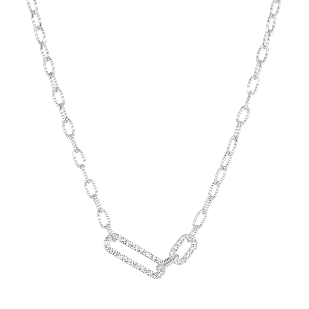 Capizzi Due Necklace Silver Kurze Halskette