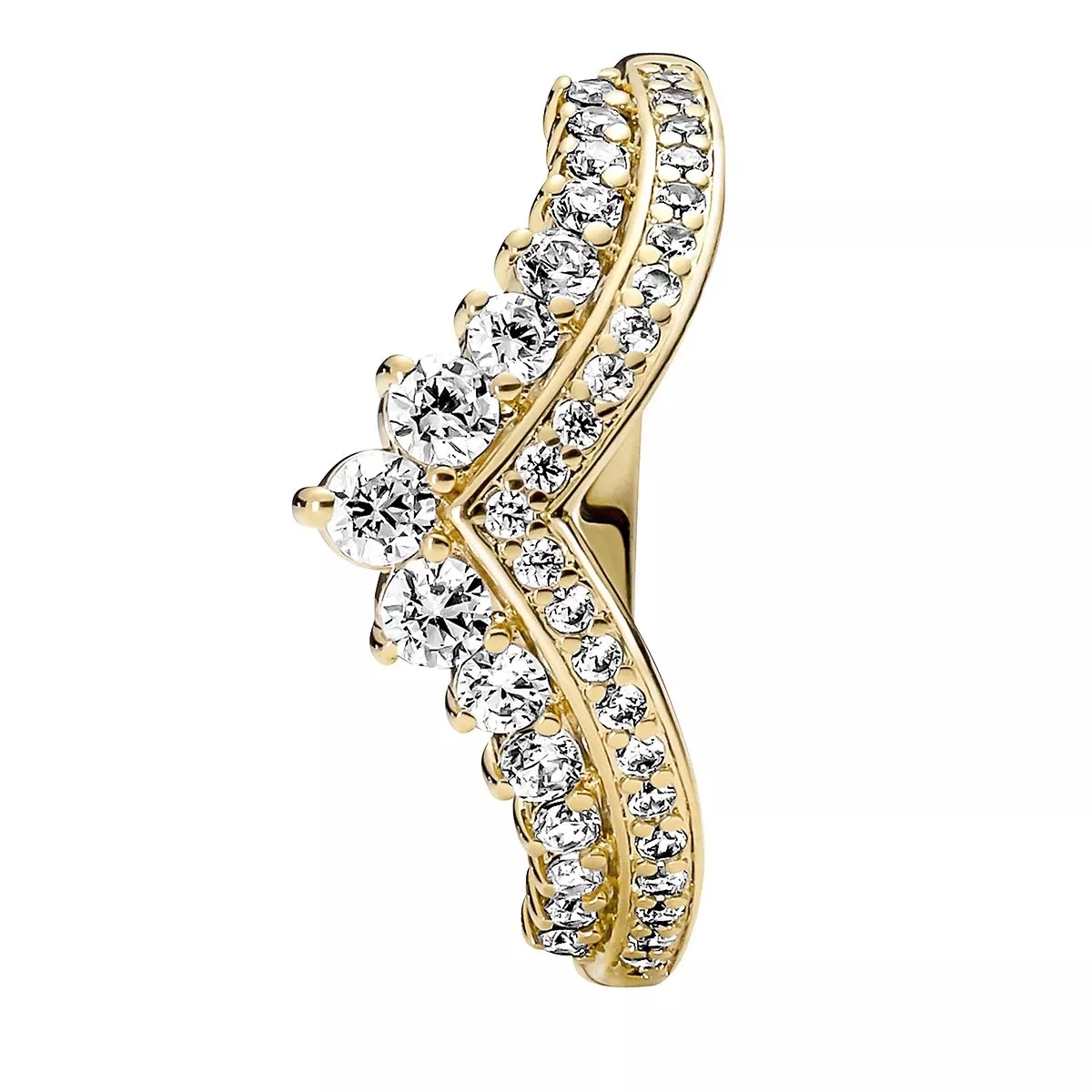 Pandora Timeless Wishbone Diadem Ring 14k Gold-plated Unique Metal Blend Ring - Image 3