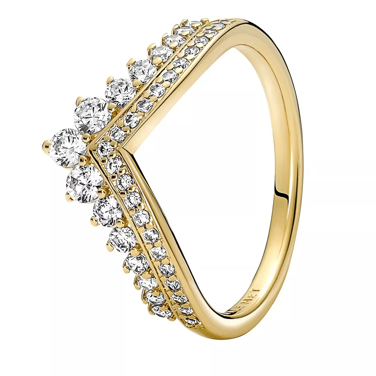Pandora Timeless Wishbone Diadem Ring 14k Gold-plated Unique Metal Blend Ring - Image 4