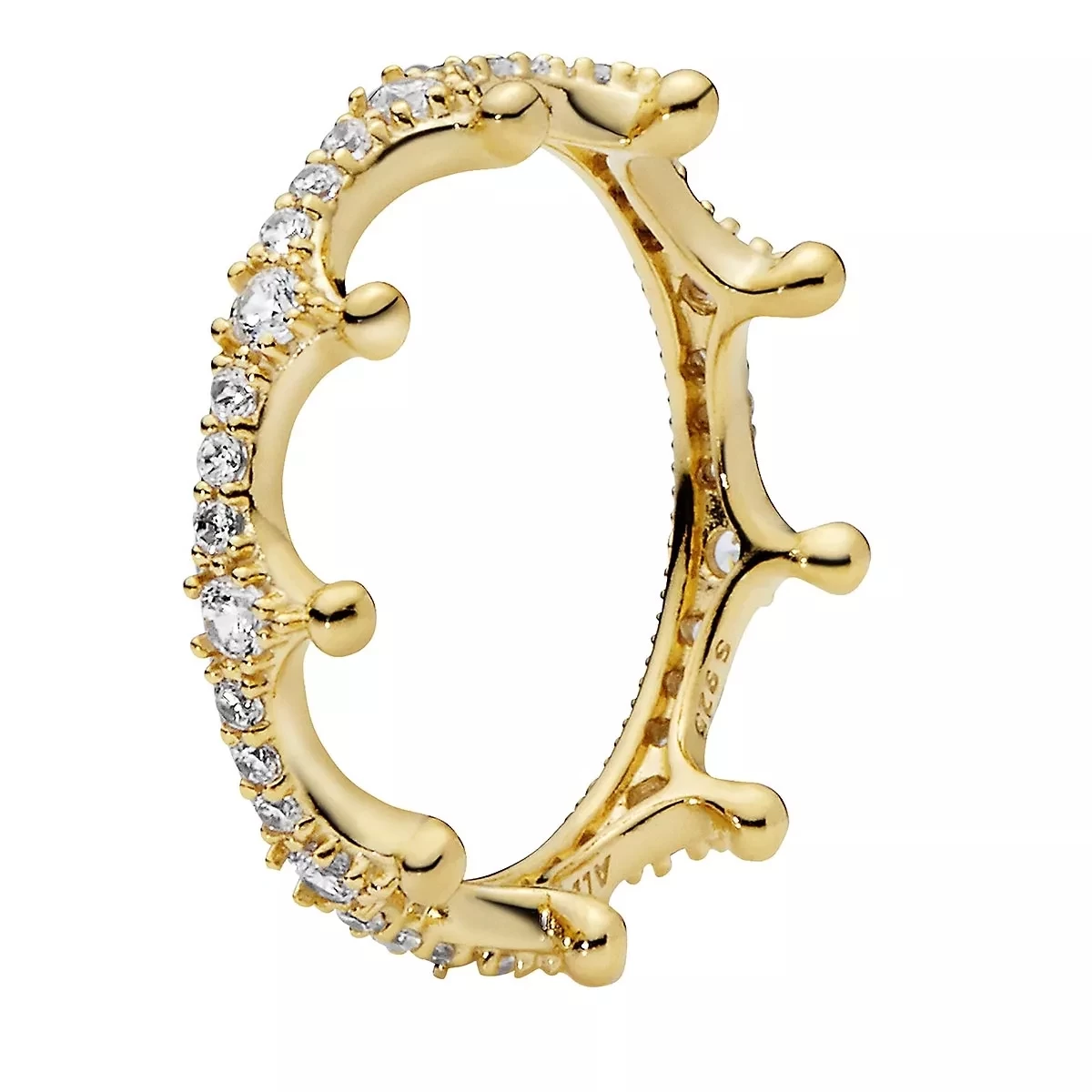 Pandora Klar Funkelnde Krone Ring 14k Gold-plated Unique Metal Blend Ring