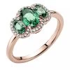 Pandora Drei Steine Vintage-Ring 14k Rose Gold-plated Unique Metal Blend Ring