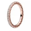 Pandora Funkeln Und Herzen Ring 14k Rose Gold-plated Unique Metal Blend Eternityring