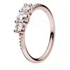 Pandora Drei Klare Steine Ring 14k Rose Gold-plated Unique Metal Blend Ring