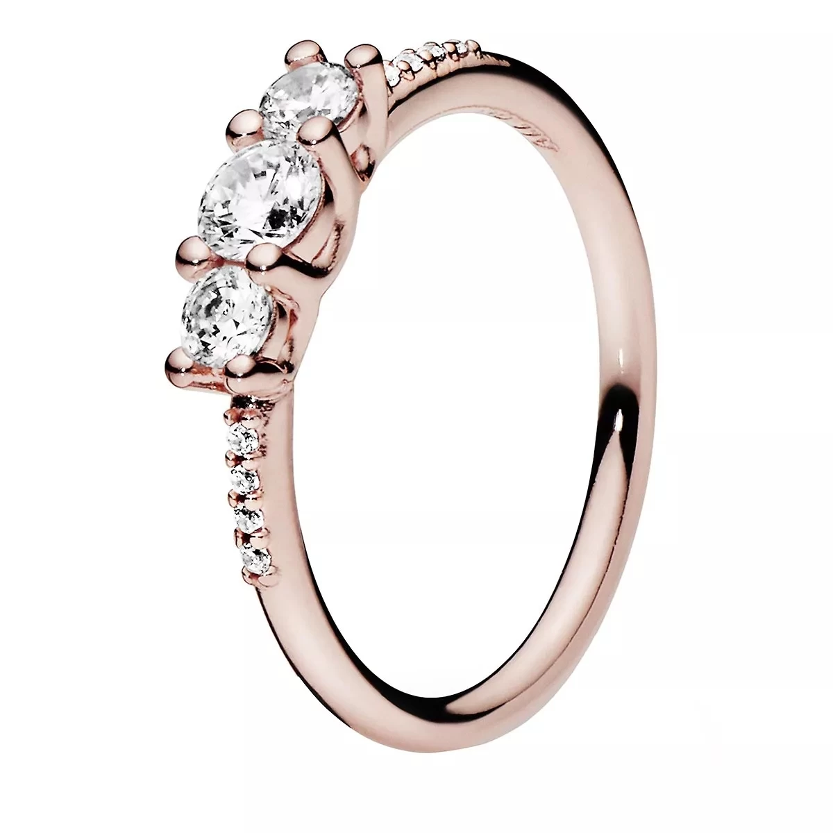 Pandora Drei Klare Steine Ring 14k Rose Gold-plated Unique Metal Blend Ring