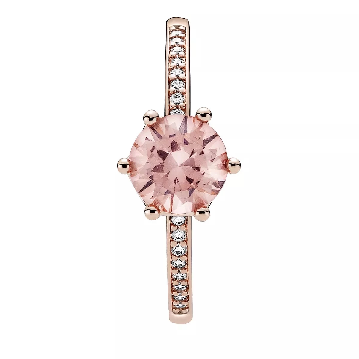 Pandora Rosafarbene,funkelnde Krone Solitär-Ring 14k Rose Gold-plated Unique Metal Blend Solitärring - Image 3