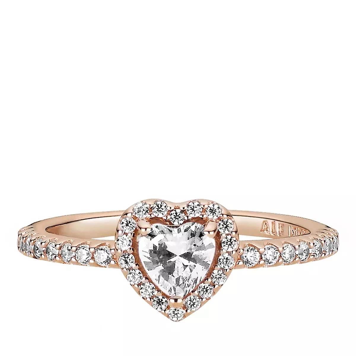 Pandora Funkelndes Erhabenes Herz Ring 14k Rose Gold-plated Unique Metal Blend Ring - Image 2