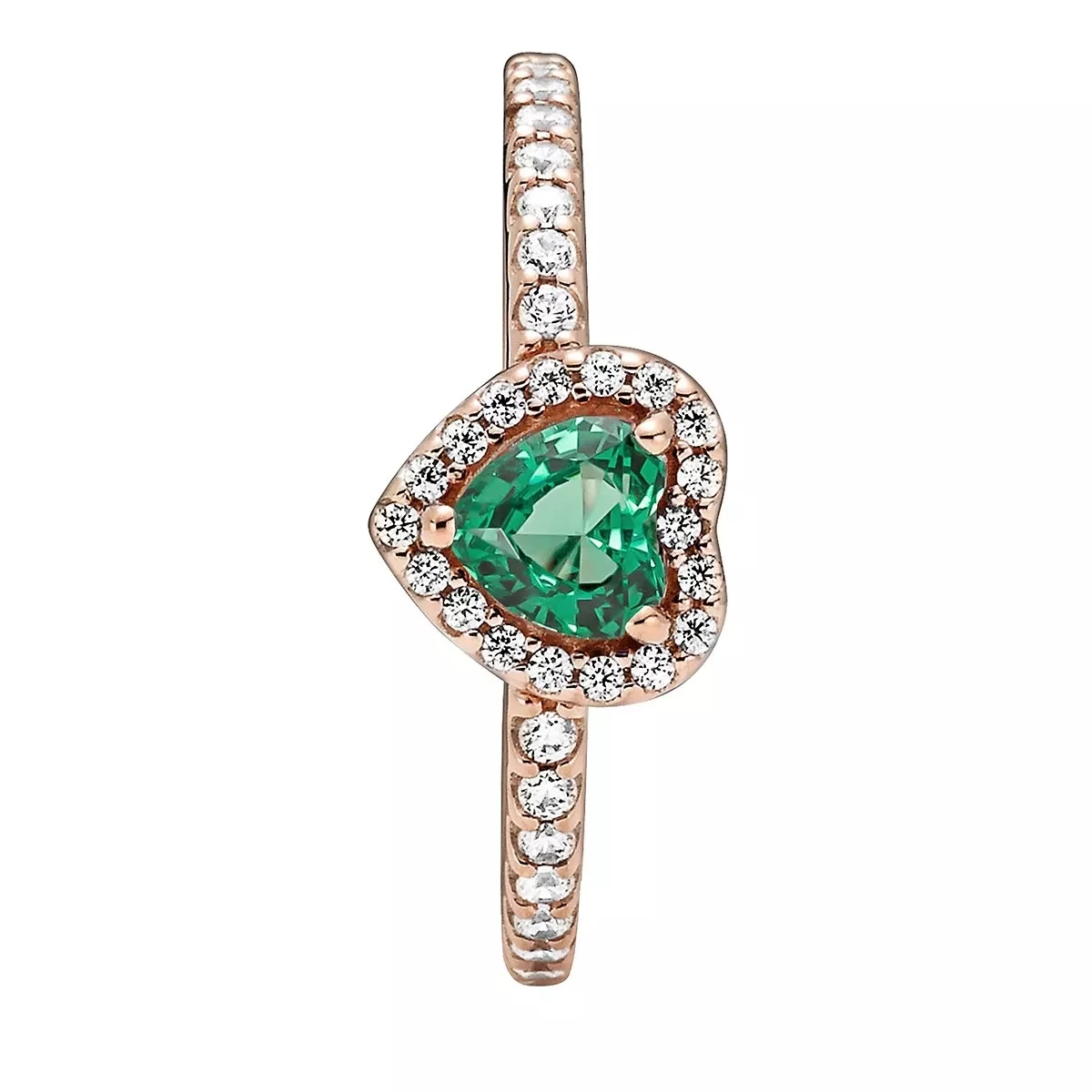 Pandora Funkelndes Erhabenes Herz Ring 14k Rose Gold-plated Unique Metal Blend Ring - Image 3