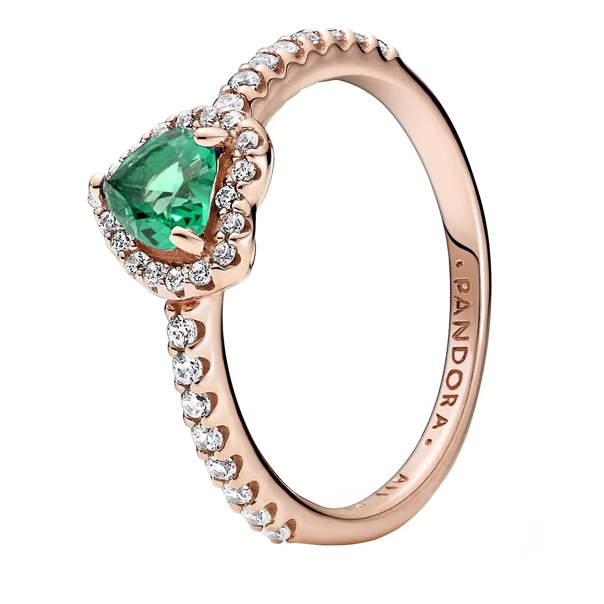 Pandora Funkelndes Erhabenes Herz Ring 14k Rose Gold-plated Unique Metal Blend Ring - Image 4