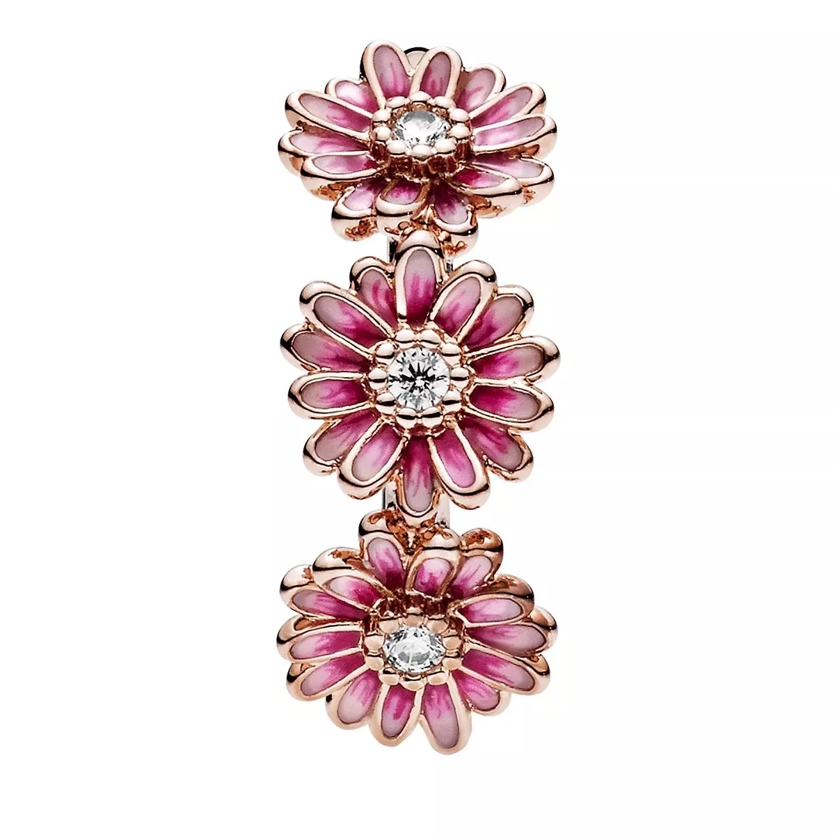 Pandora Rosafarbenes Gänseblümchen-Trio Ring 14k Rose Gold-plated Unique Metal Blend Ring - Image 3