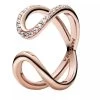 Pandora Gebogener Offener Unendlichkeitsring 14k Rose Gold-plated Unique Metal Blend Ring