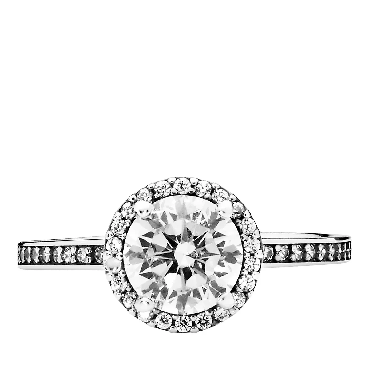 Pandora Quadratischer Funkelnder Strahlenkranz Ring Sterling Silver Solitärring - Image 2