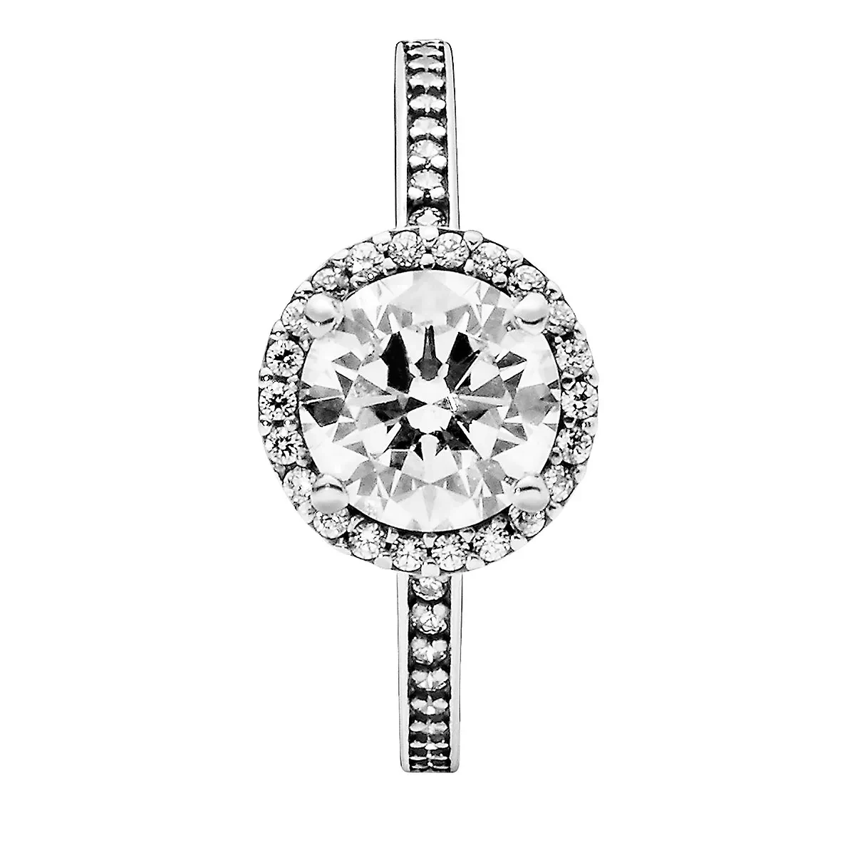 Pandora Quadratischer Funkelnder Strahlenkranz Ring Sterling Silver Solitärring - Image 3