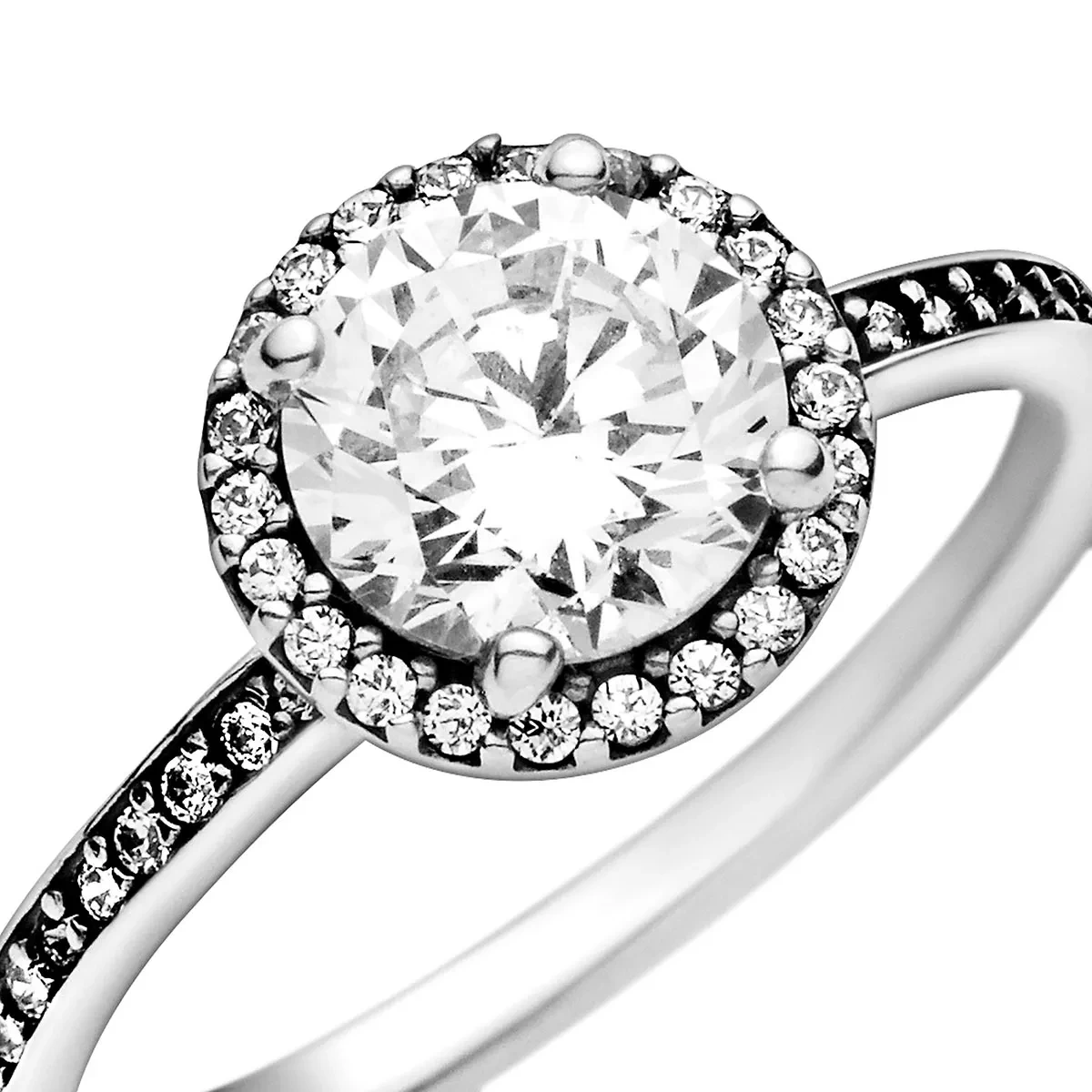 Pandora Quadratischer Funkelnder Strahlenkranz Ring Sterling Silver Solitärring - Image 4