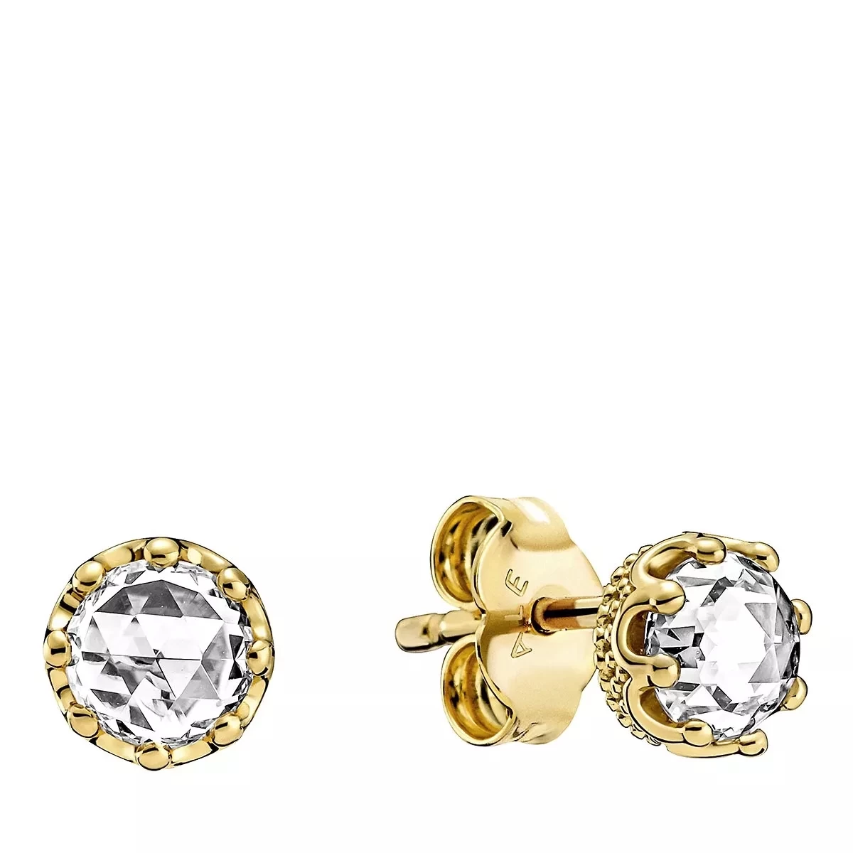 Pandora Klare Funkelnde Krone Ohrringe 14k Gold-plated Unique Metal Blend Ohrstecker
