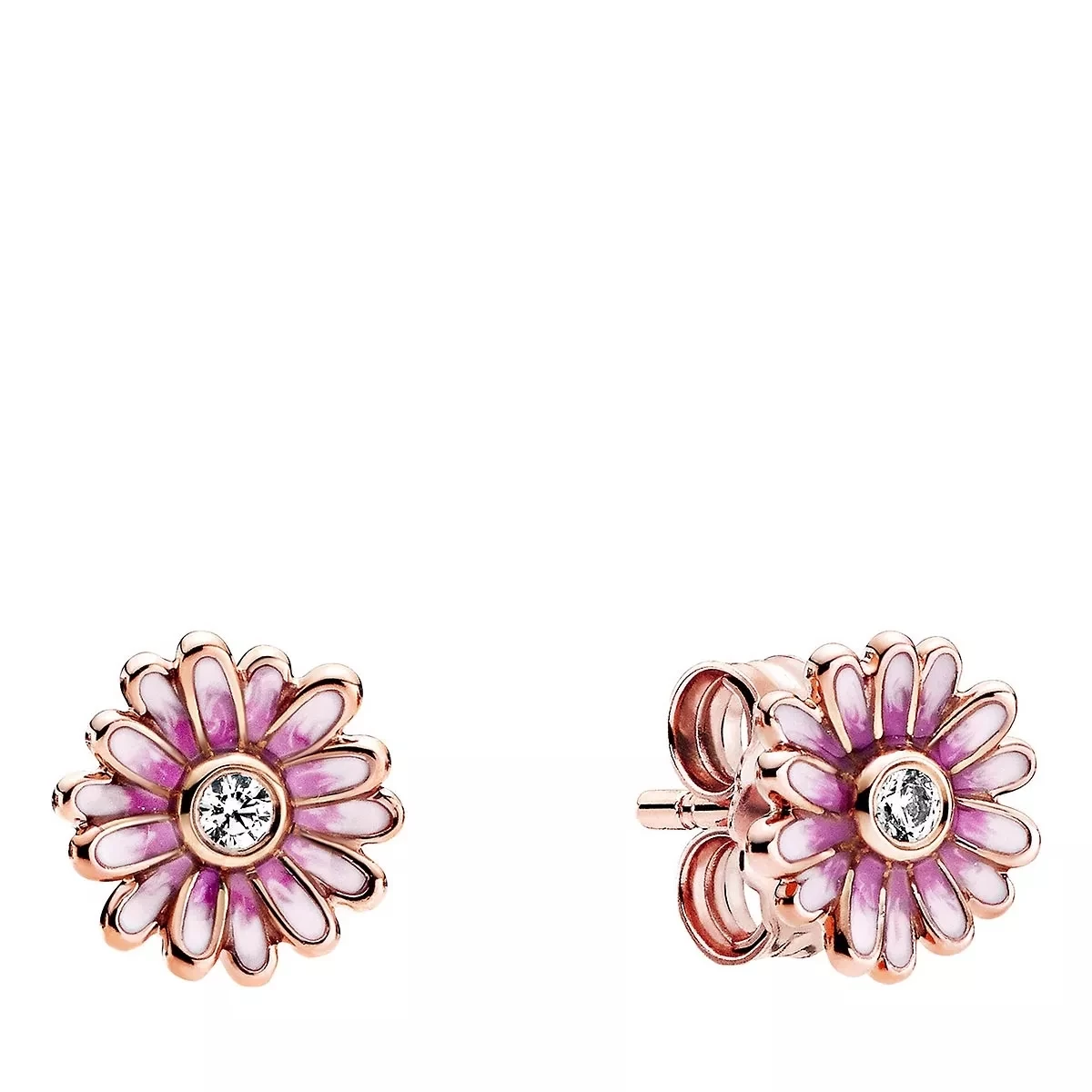 Pandora Rosafarbene Gänseblümchen Ohrringe 14k Rose Gold-plated Unique Metal Blend Ohrstecker
