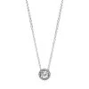 Pandora Halskette Mit Rundem Funkelndem Strahlenkranz Sterling Silver Kurze Halskette