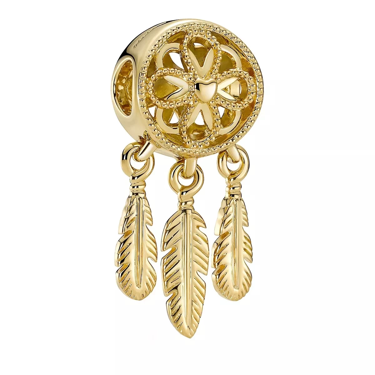 Pandora Spiritueller Traumfänger Charm 14k Gold-plated Unique Metal Blend Anhänger