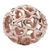 Pandora All Over-Herzen Charm 14k Rose Gold-plated Unique Metal Blend Anhänger