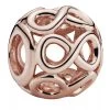 Pandora Offen Gearbeitetes Unendlichkeits Charm 14k Rose Gold-plated Unique Metal Blend Anhänger
