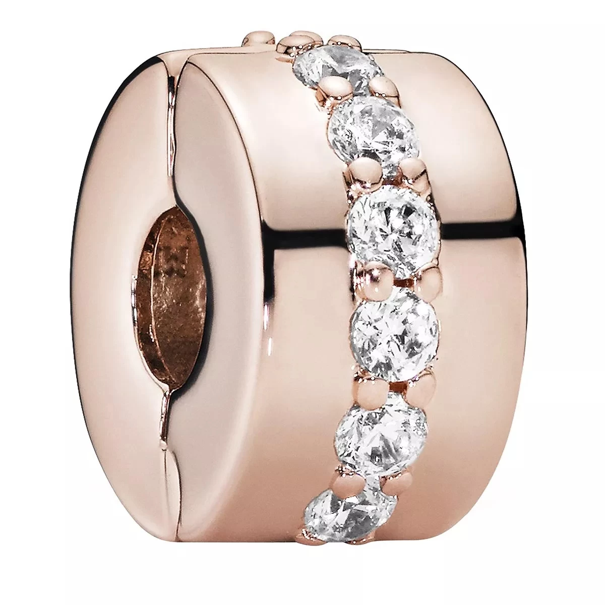 Pandora Funkelndes Zwischenelement Charm 14k Rose Gold-plated Unique Metal Blend Anhänger