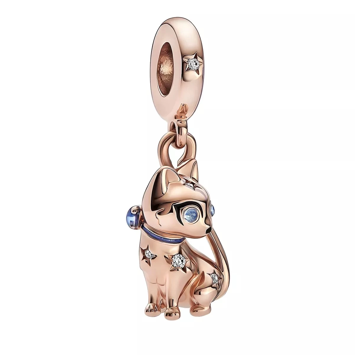 Pandora Funkelnde Katze Charm-Anhänger 14k Rose Gold-plated Unique Metal Blend Anhänger