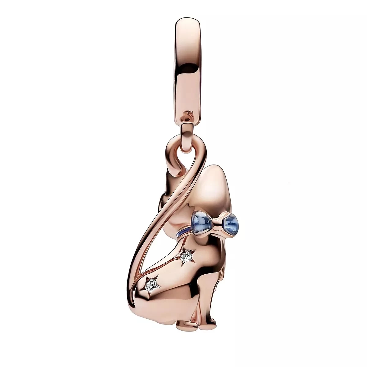Pandora Funkelnde Katze Charm-Anhänger 14k Rose Gold-plated Unique Metal Blend Anhänger - Image 2