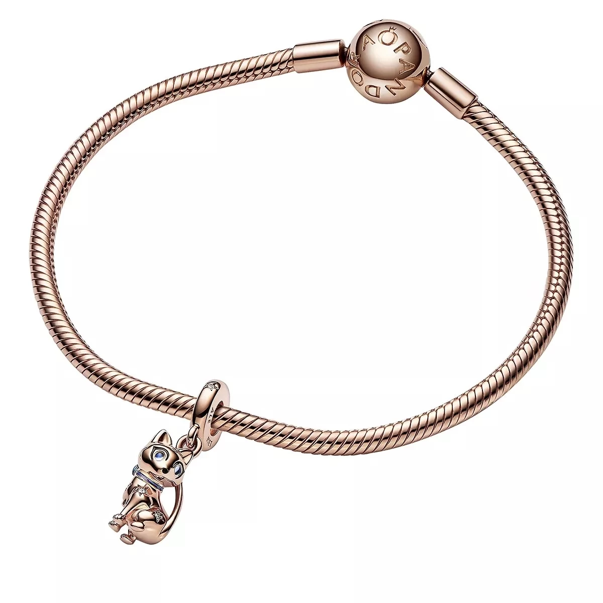 Pandora Funkelnde Katze Charm-Anhänger 14k Rose Gold-plated Unique Metal Blend Anhänger - Image 3