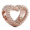 Pandora Offenes Metallperlen Herz Charm 14k Rose Gold-plated Unique Metal Blend Anhänger