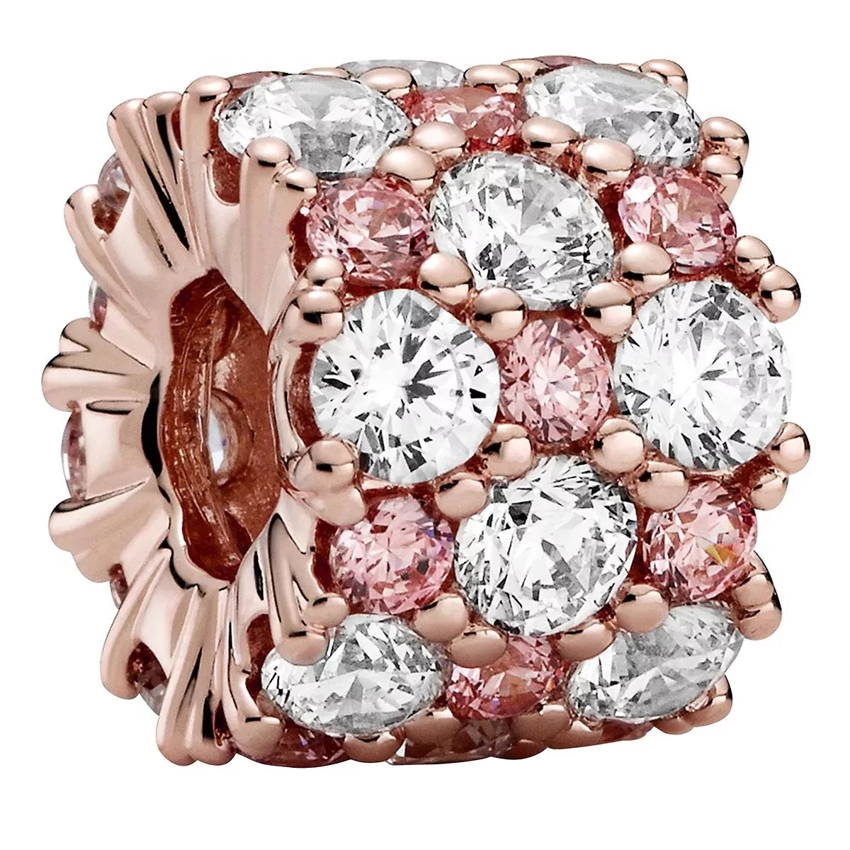 Pandora Rosafarbenes Und Klares Funkelndes Charm 14k Rose Gold-plated Unique Metal Blend Anhänger