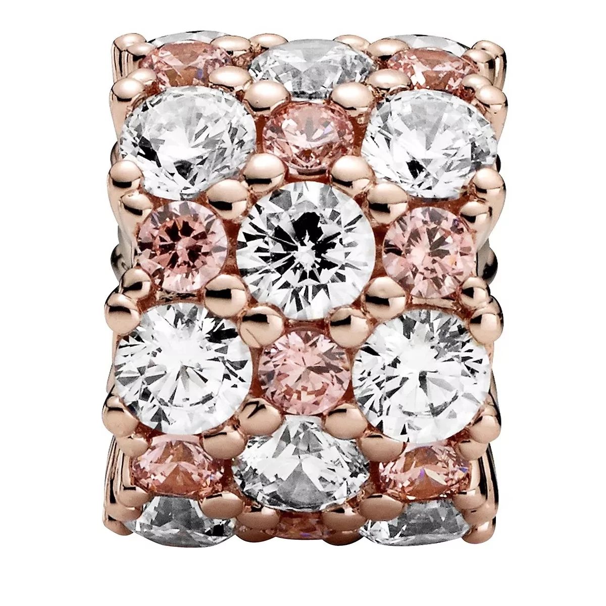Pandora Rosafarbenes Und Klares Funkelndes Charm 14k Rose Gold-plated Unique Metal Blend Anhänger - Image 2