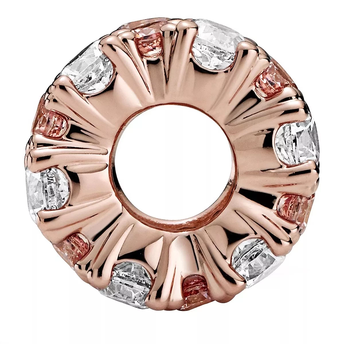 Pandora Rosafarbenes Und Klares Funkelndes Charm 14k Rose Gold-plated Unique Metal Blend Anhänger - Image 3