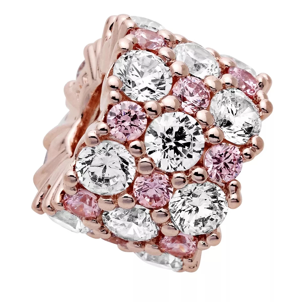 Pandora Rosafarbenes Und Klares Funkelndes Charm 14k Rose Gold-plated Unique Metal Blend Anhänger - Image 4