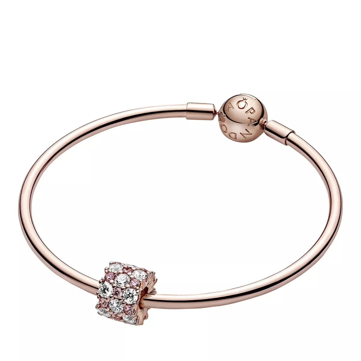Pandora Rosafarbenes Und Klares Funkelndes Charm 14k Rose Gold-plated Unique Metal Blend Anhänger - Image 5