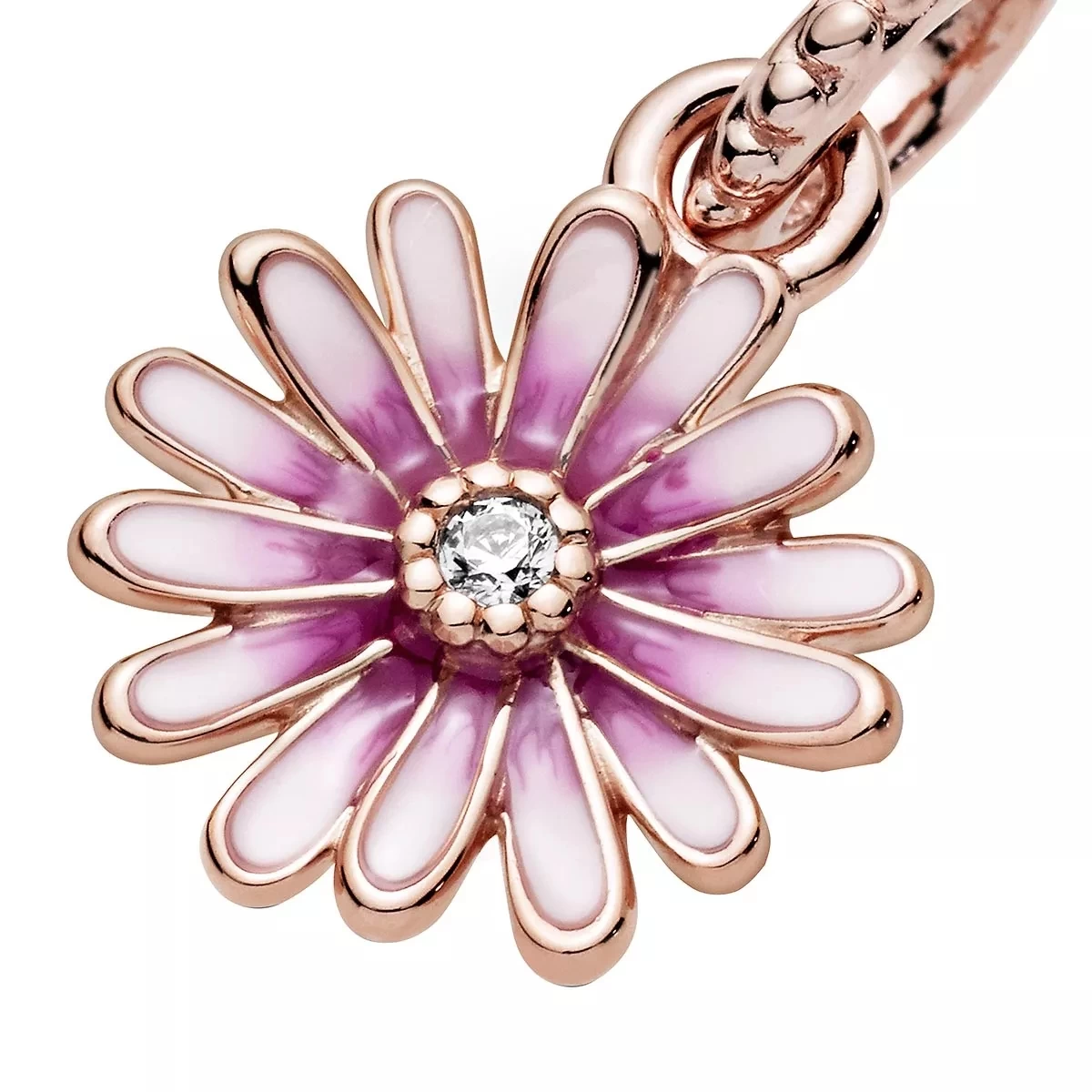 Pandora Rosafarbenes Gänseblümchen Charm-Anhänger 14k Rose Gold-plated Anhänger - Image 4