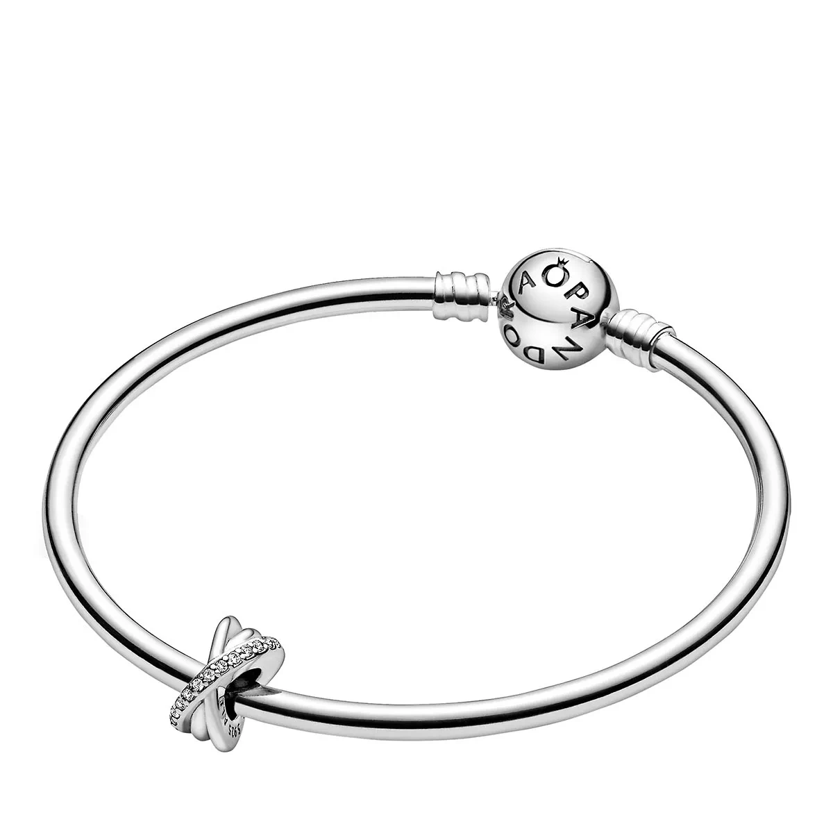Pandora Funkelnde Und Polierte Linien Zwischenelement Sterling Silver Anhänger - Image 5