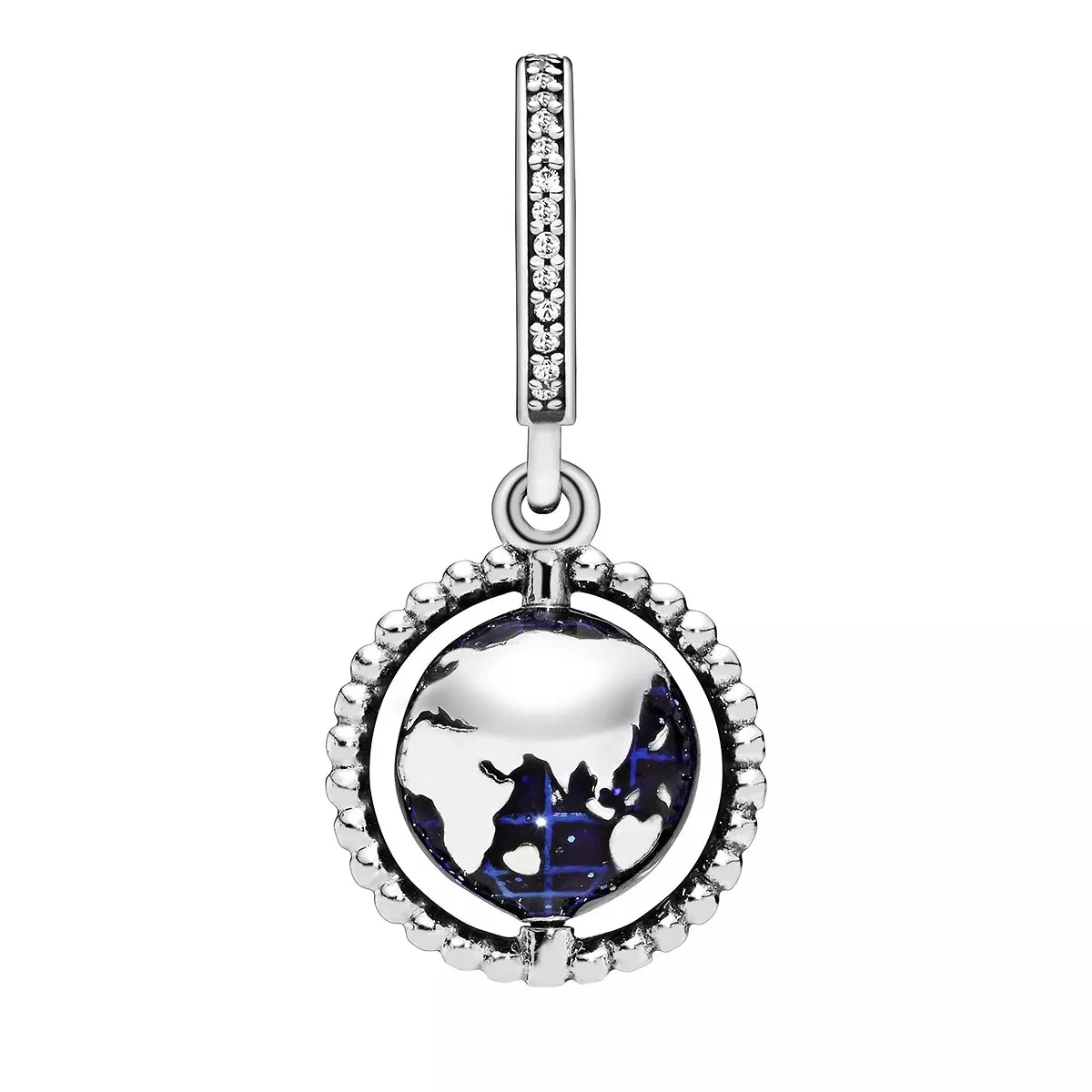 Pandora Drehender Globus Charm-Anhänger Sterling Silver Anhänger - Image 2