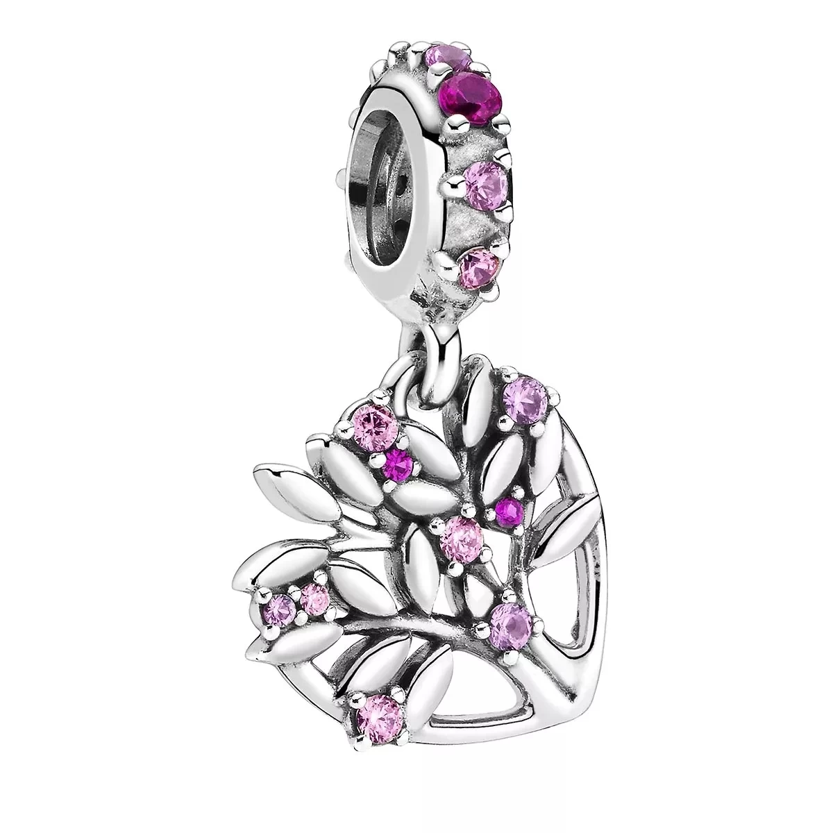 Pandora Rosafarbener Familienstammbaum Charm-Anhänger Sterling Silver Anhänger