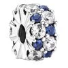 Pandora Klares & Blau Funkelndes Clip-Charm Sterling Silver Anhänger